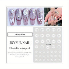 Gradient Hollow Love Heart Star Butterfly Cross Moon Nail Art Stickers