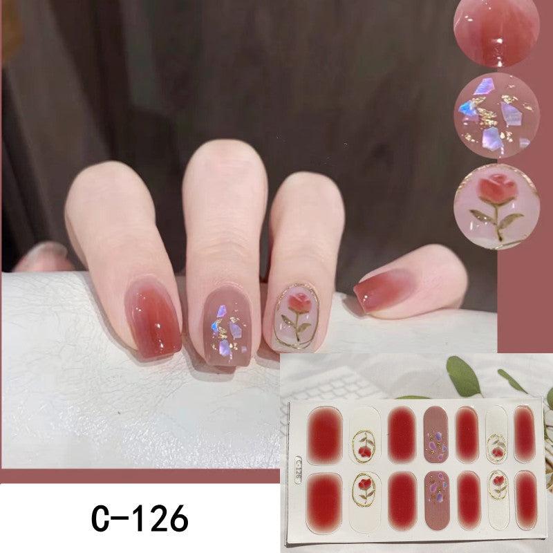 Y2K Nail Strips 3D Full Wraps Self Adhesive Nail Art Decal Strip