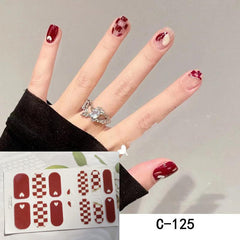 Y2K Nail Strips 3D Full Wraps Self Adhesive Nail Art Decal Strip