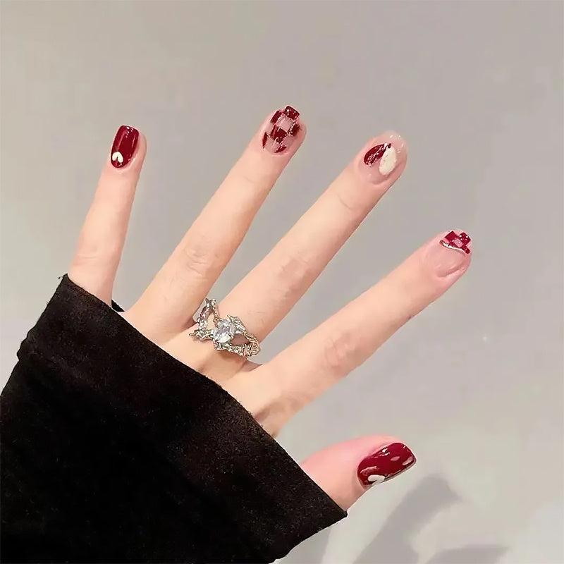 Y2K Nail Strips 3D Full Wraps Self Adhesive Nail Art Decal Strip