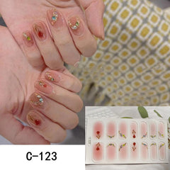 Y2K Nail Strips 3D Full Wraps Self Adhesive Nail Art Decal Strip