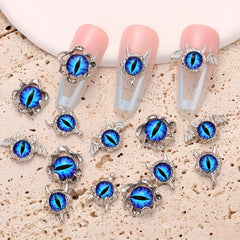 10pcs Evil Eye Nail Charms Crystal Rhinestone Acrylic Nail Art Decorations