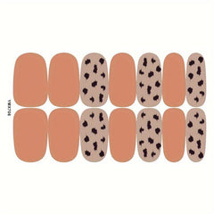 Leopard Print Nail Polish Stickers - Self Adhesive Gel Nail Decals