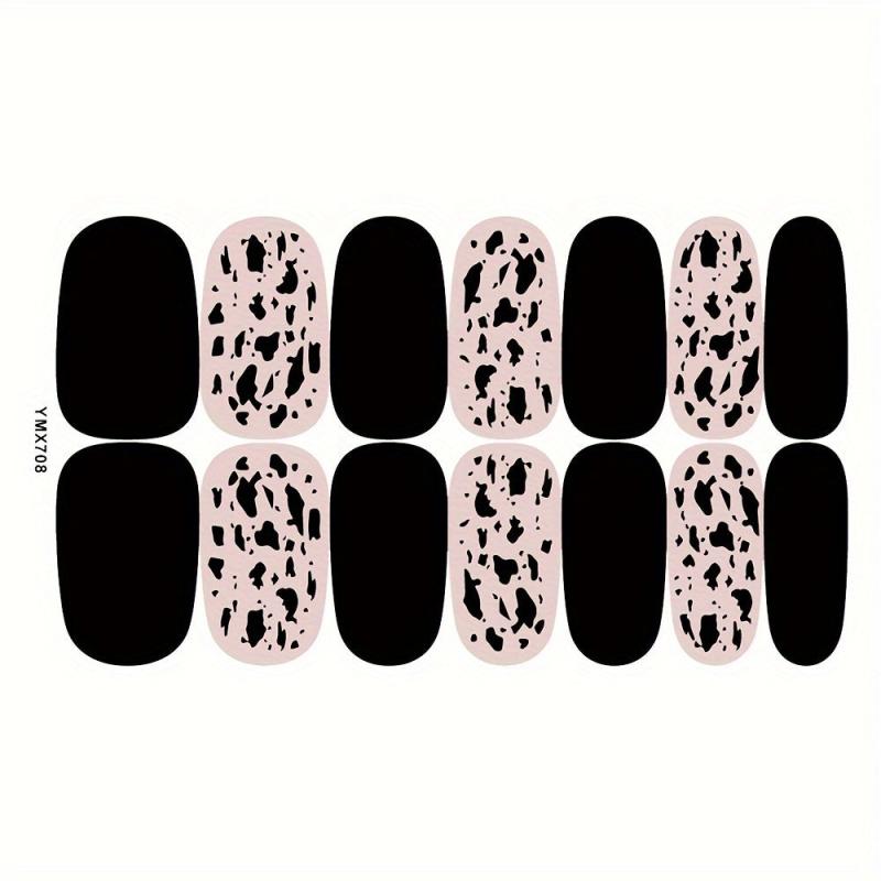 Leopard Print Nail Polish Stickers - Self Adhesive Gel Nail Decals