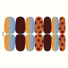 Leopard Print Nail Polish Stickers - Self Adhesive Gel Nail Decals