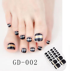 3D Self Adhesive Toe Nail Stickers High Full Cover Decor Stickers