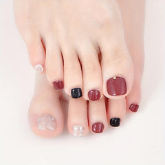 3D Self Adhesive Toe Nail Stickers High Full Cover Decor Stickers