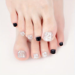 3D Self Adhesive Toe Nail Stickers High Full Cover Decor Stickers
