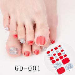3D Self Adhesive Toe Nail Stickers High Full Cover Decor Stickers