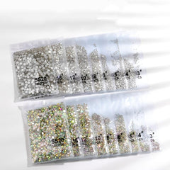 1440pcs Crystal Glass Nail Rhinestones for Nail Art