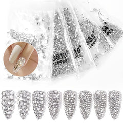1440pcs Crystal Glass Nail Rhinestones for Nail Art