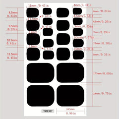 Glitter Summer Toe Nail Sticker Set - 8 Sheets