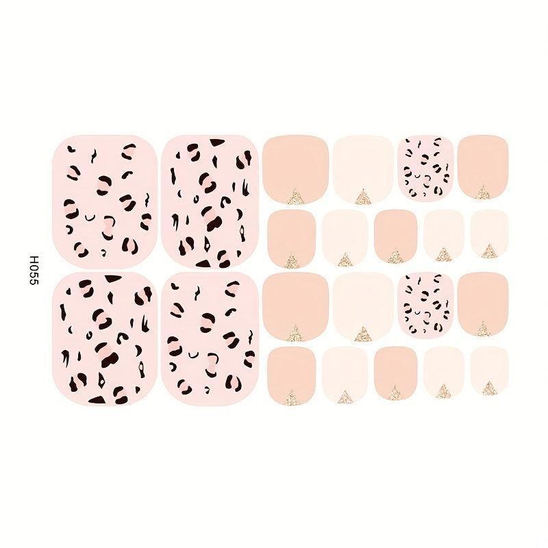 Glitter Summer Toe Nail Sticker Set - 8 Sheets