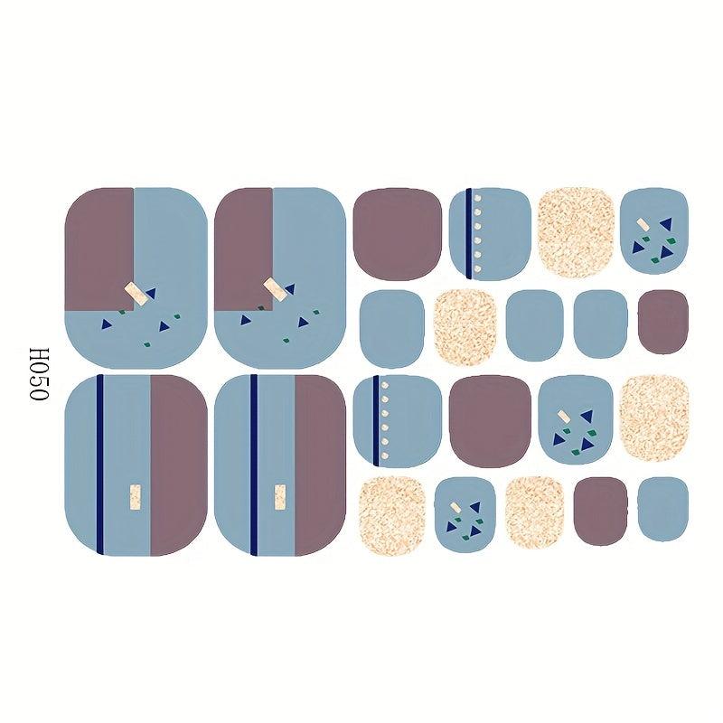 Glitter Summer Toe Nail Sticker Set - 8 Sheets