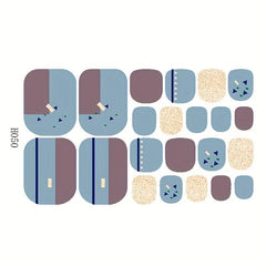 Glitter Summer Toe Nail Sticker Set - 8 Sheets