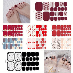 Glitter Summer Toe Nail Sticker Set - 8 Sheets