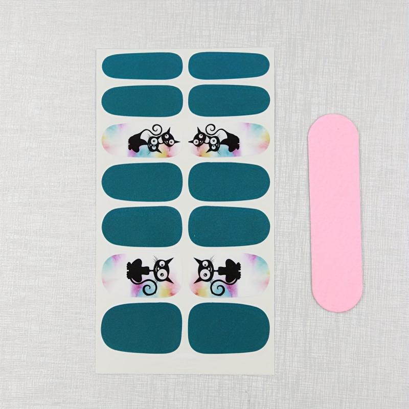 Halloween Nail Wraps Stickers Self Adhesive Full Wraps DIY Nail Art Decals