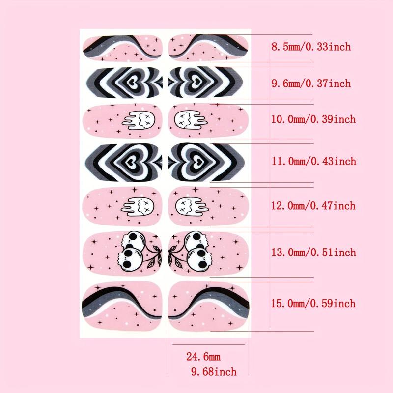 Halloween Nail Wraps Stickers Self Adhesive Full Wraps DIY Nail Art Decals