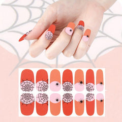 Halloween Nail Wraps Stickers Self Adhesive Full Wraps DIY Nail Art Decals