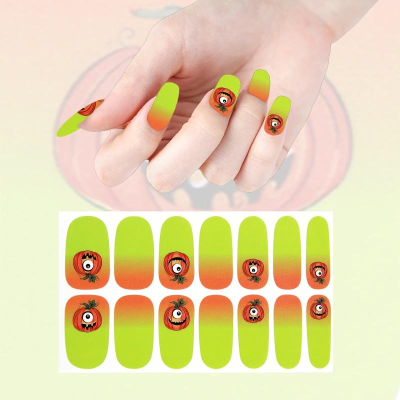 Halloween Nail Wraps Stickers Self Adhesive Full Wraps DIY Nail Art Decals