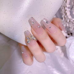 Butterfly Nail Charms with Aurora Zircon and Rhinestones 3D Nail Jewelry