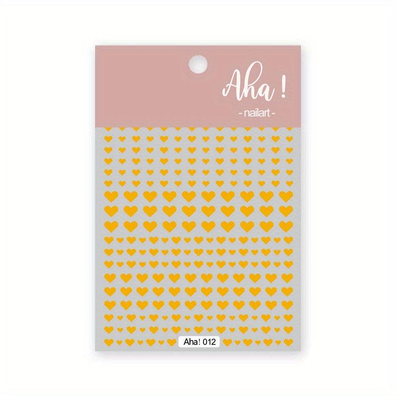 Red Heart Nail Art Stickers Self Adhesive DIY Nail Decoration
