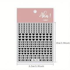 Red Heart Nail Art Stickers Self Adhesive DIY Nail Decoration