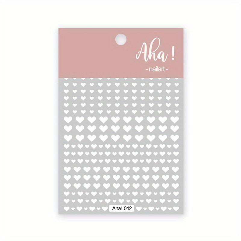Red Heart Nail Art Stickers Self Adhesive DIY Nail Decoration
