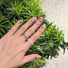 Red Heart Nail Art Stickers Self Adhesive DIY Nail Decoration