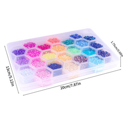 24 Grid Flat Back Crystal Nail Art Gemstones for DIY Nails 3mm 4mm