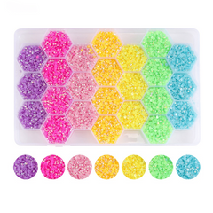 24 Grid Flat Back Crystal Nail Art Gemstones for DIY Nails 3mm 4mm