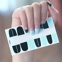 Glitter Nail Polish Stickers Self Adhesive Decal Strips Women Girls DIY Craft