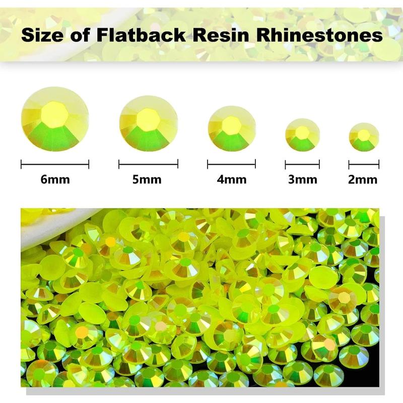 Resin Flatback Nail Art Rhinestones Round Gemstones DIY Accessories