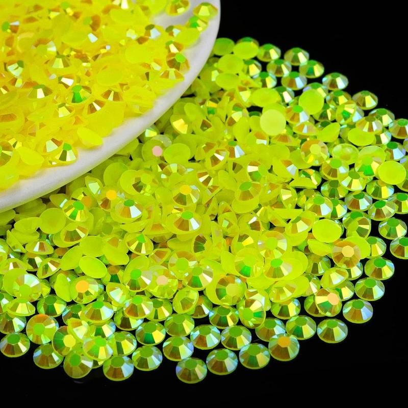 Resin Flatback Nail Art Rhinestones Round Gemstones DIY Accessories