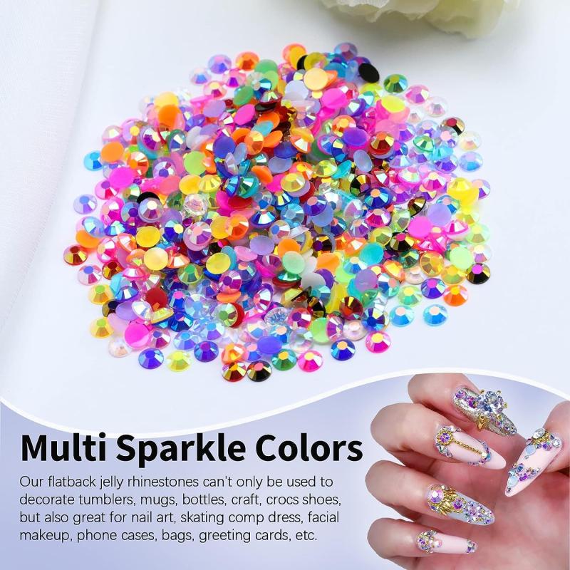 Resin Flatback Nail Art Rhinestones Round Gemstones DIY Accessories