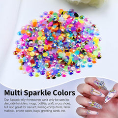Resin Flatback Nail Art Rhinestones Round Gemstones DIY Accessories