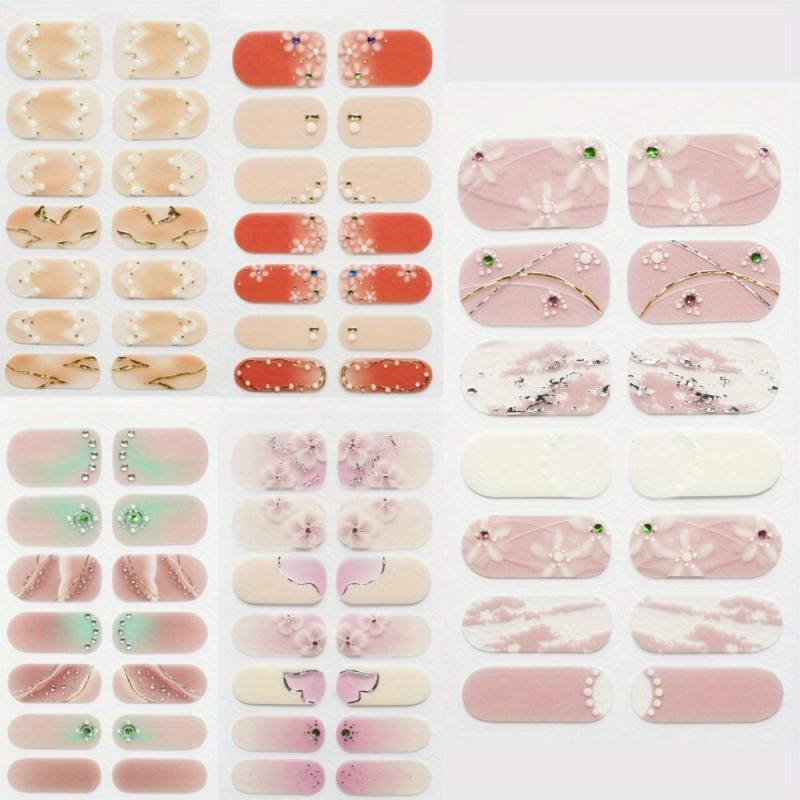 5 Sheets Nail Polish Stickers Self Adhesive Nail Strips with Nail File