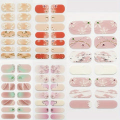 5 Sheets Nail Polish Stickers Self Adhesive Nail Strips with Nail File