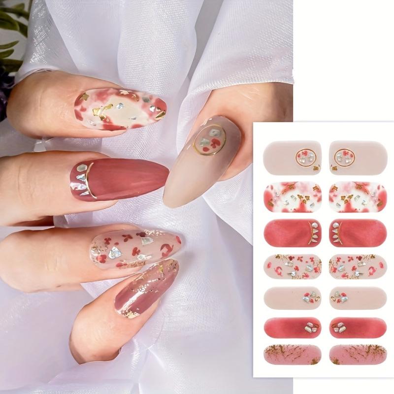 5 Sheets Nail Polish Stickers Self Adhesive Nail Strips with Nail File