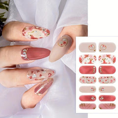 5 Sheets Nail Polish Stickers Self Adhesive Nail Strips with Nail File