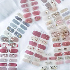 5 Sheets Nail Polish Stickers Self Adhesive Nail Strips with Nail File