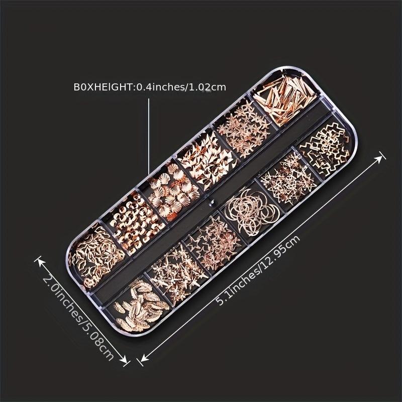 13pcs Nail Rhinestones Studs Crystals Gems Sequins Kit with Tweezers and 3 Pens