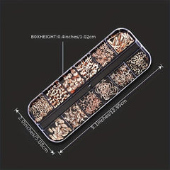 13pcs Nail Rhinestones Studs Crystals Gems Sequins Kit with Tweezers and 3 Pens