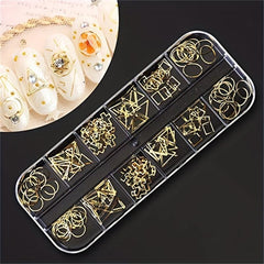 13pcs Nail Rhinestones Studs Crystals Gems Sequins Kit with Tweezers and 3 Pens