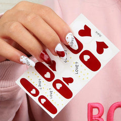 Full Cover Nail Stickers False Nail Tips Nail Strips Women Girls Home Salon