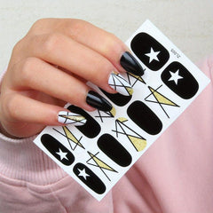 Full Cover Nail Stickers False Nail Tips Nail Strips Women Girls Home Salon