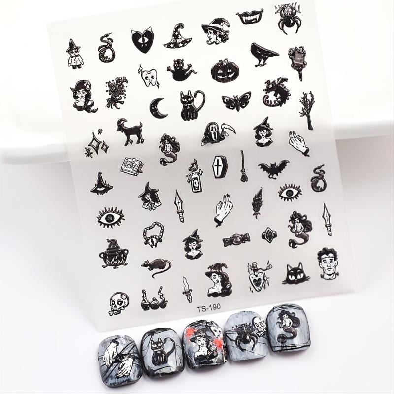 5D Embossed Evil Queen Nail Stickers Nail Decal Women Girl Gift