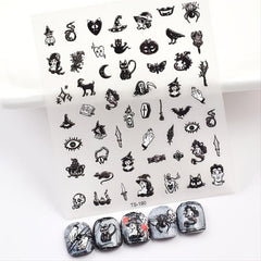 5D Embossed Evil Queen Nail Stickers Nail Decal Women Girl Gift