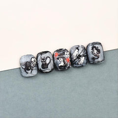 5D Embossed Evil Queen Nail Stickers Nail Decal Women Girl Gift
