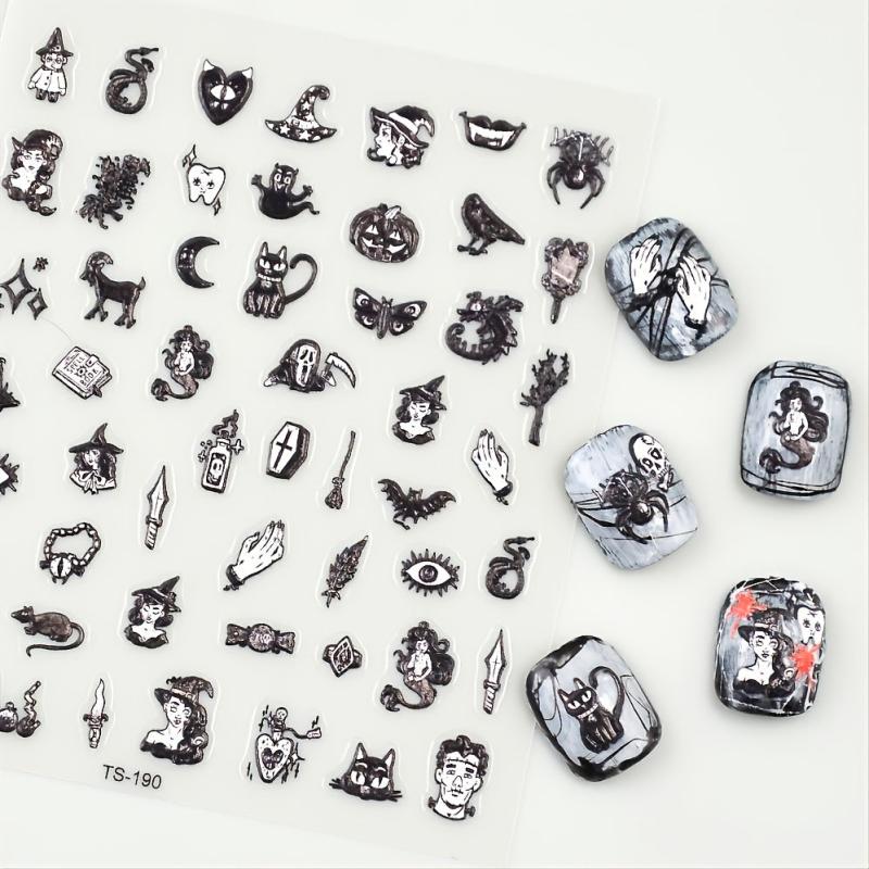 5D Embossed Evil Queen Nail Stickers Nail Decal Women Girl Gift